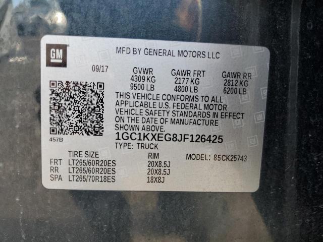 2018 CHEVROLET SILVERADO - 1GC1KXEG8JF126425