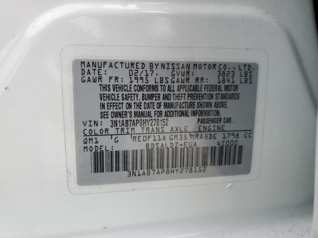 2017 NISSAN SENTRA S - 3N1AB7AP8HY278152