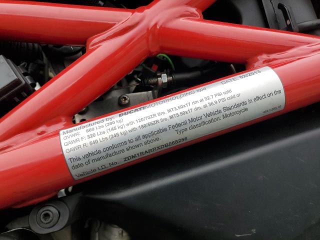 2013 DUCATI MONSTER 11 - ZDM1RARRXDB068256