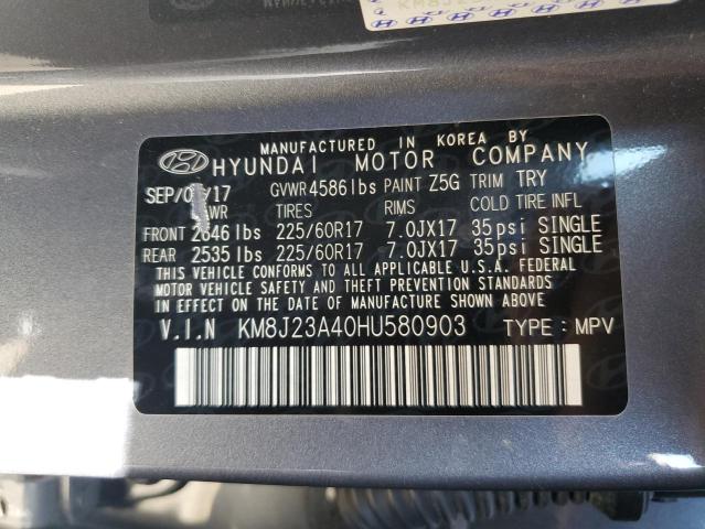 KM8J23A40HU580903 | 2017 HYUNDAI TUCSON SE