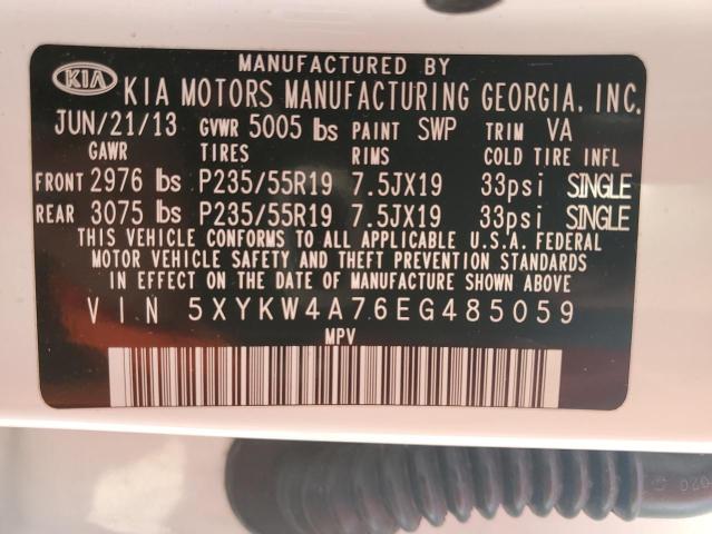 5XYKW4A76EG485059 KIA SORENTO SX