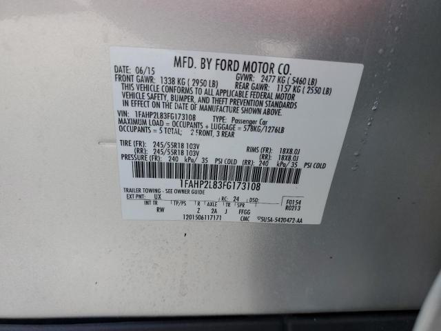 1FAHP2L83FG173108 Ford Taurus Police Interceptor