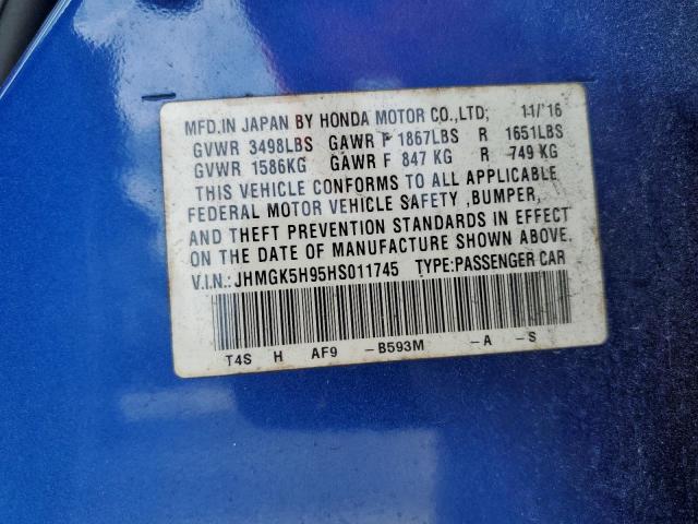 JHMGK5H95HS011745 Honda FIT EX