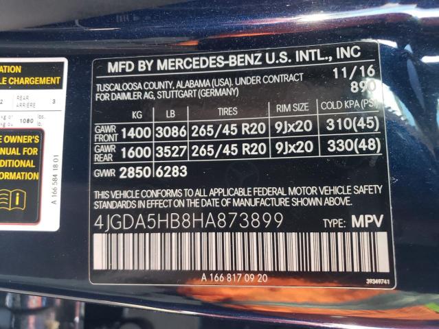 2017 MERCEDES-BENZ GLE 350 4M - 4JGDA5HB8HA873899