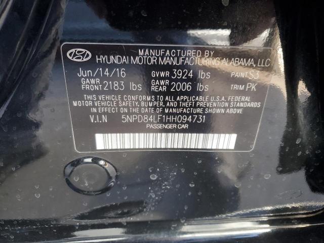 5NPD84LF1HH094731 | 2017 HYUNDAI ELANTRA SE