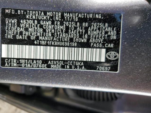 2017 TOYOTA CAMRY LE - 4T1BF1FK8HU698198
