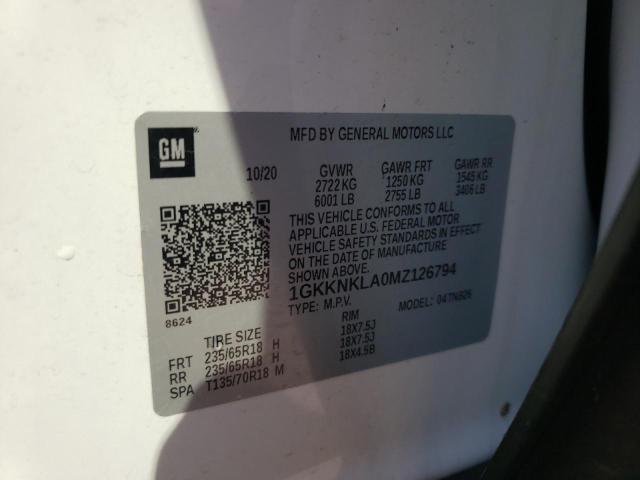  GMC ACADIA 2021 Білий