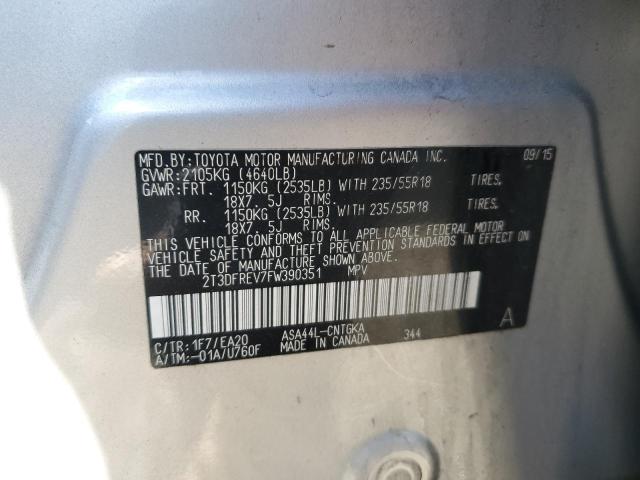 2T3DFREV7FW390351 Toyota Rav4 Limited
