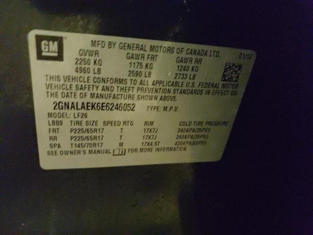2GNALAEK6E6246052 Chevrolet EQUINOX LS