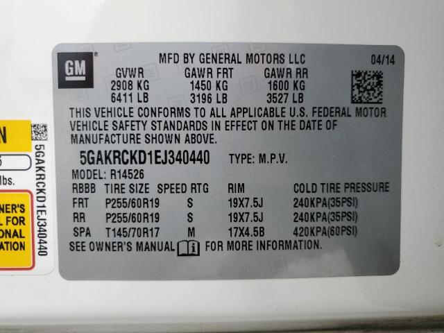 5GAKRCKD1EJ340440 Buick Enclave