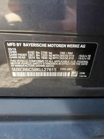 5UXCR6C58KLL27615 2019 BMW X5, photo no. 12