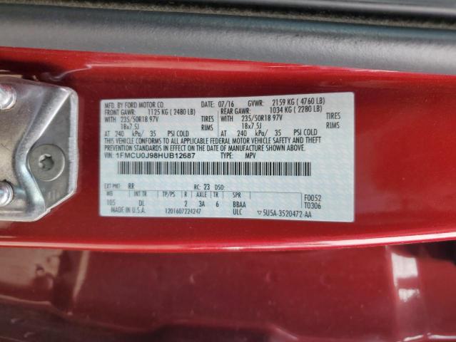 1FMCU0J98HUB12687 Ford Escape Titanium