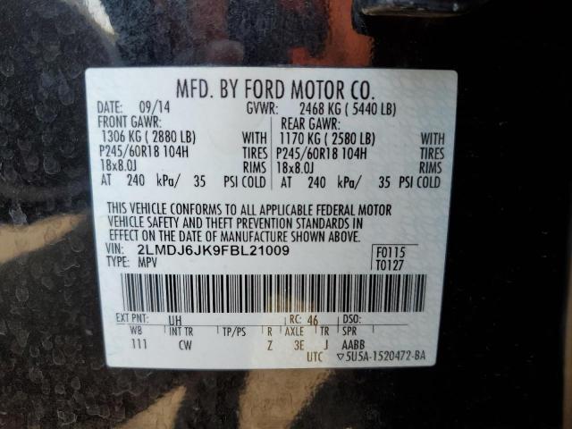 2LMDJ6JK9FBL21009 Lincoln MKX