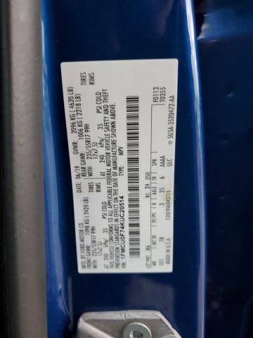 1FMCU0F74KUC20514 Ford ESCAPE S