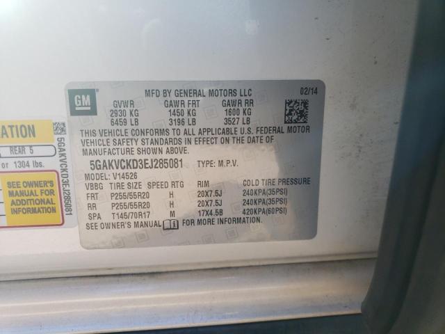 5GAKVCKD3EJ285081 Buick Enclave
