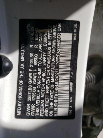 SHHFK7H54JU240277 Honda CIVIC EX