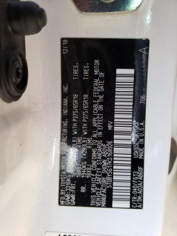 2019 TOYOTA SEQUOIA 5TDBY5G17KS168926