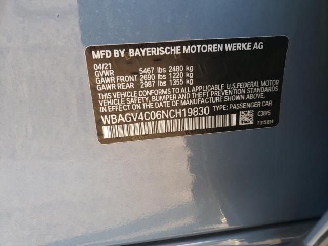 2022 BMW 840XI - WBAGV4C06NCH19830