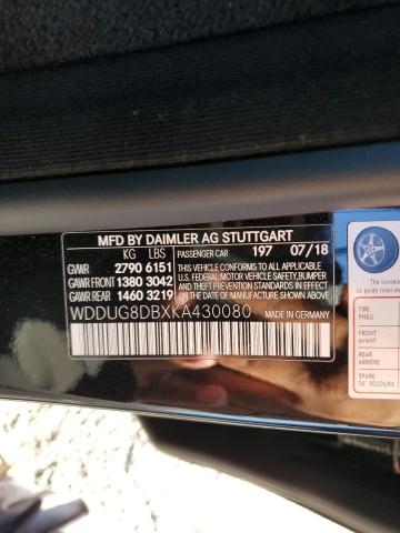 2019 MERCEDES-BENZ S 560 - WDDUG8DBXKA430080