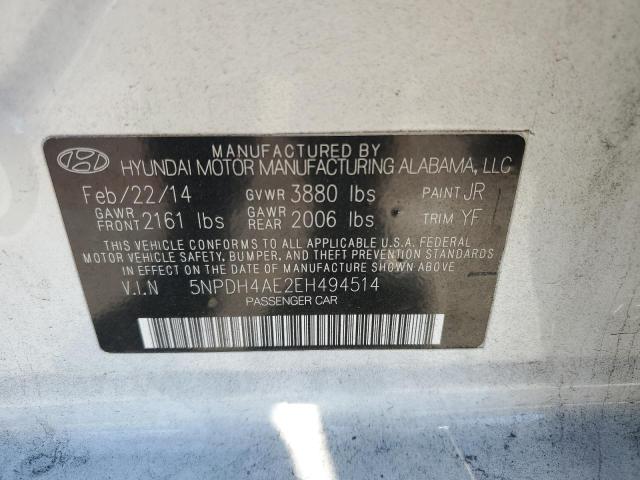 5NPDH4AE2EH494514 | 2014 HYUNDAI ELANTRA SE