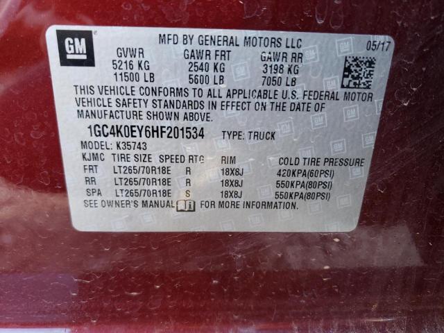 2017 CHEVROLET 3500 - 1GC4K0EY6HF201534
