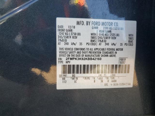 2FMPK3K92KBB42160 Ford Edge Titanium