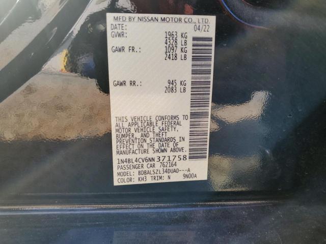 1N4BL4CV6NN371758 Nissan ALTIMA SR