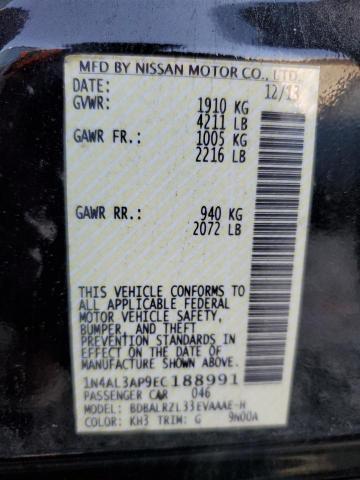 1N4AL3AP9EC188991 Nissan ALTIMA 2.5