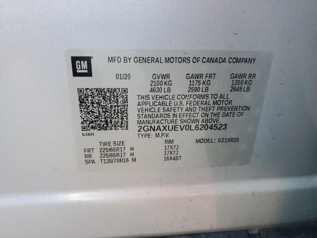 2020 CHEVROLET EQUINOX LT - 2GNAXUEV0L6204523