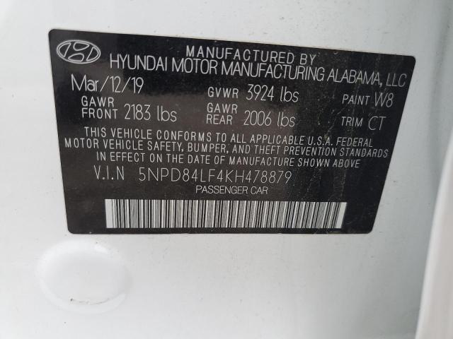 5NPD84LF4KH478879 Hyundai Elantra SE 10