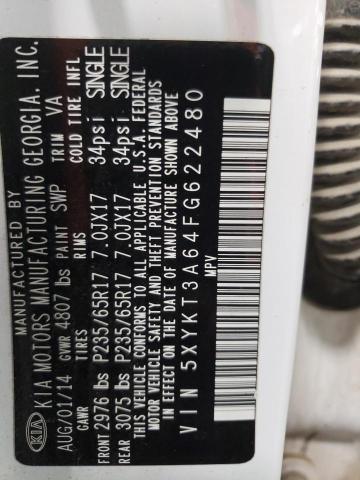 2015 KIA SORENTO 5XYKT3A64FG622480