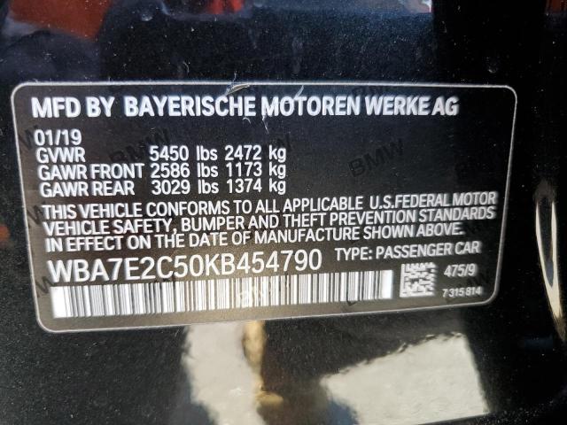 VIN WBA7E2C50KB454790 2019 BMW 7 Series, 740 I no.12