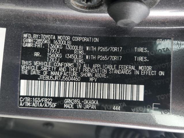 2018 TOYOTA 4RUNNER SR - JTEBU5JR7J5604460