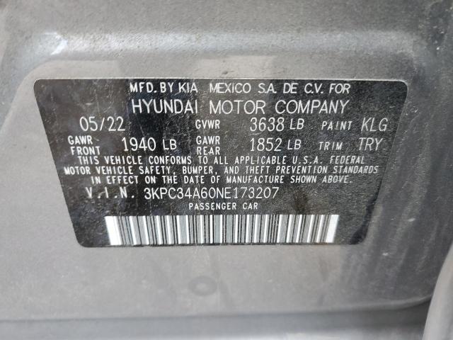 2022 HYUNDAI ACCENT LIM - 3KPC34A60NE173207