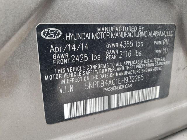 5NPEB4AC1EH932265 | 2014 HYUNDAI SONATA GLS