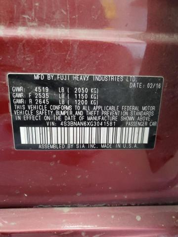 4S3BNAN6XG3041581 Subaru Legacy 2.5i Limited