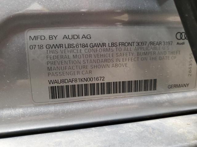 WAU8DAF81KN001672 Audi A8 L 12