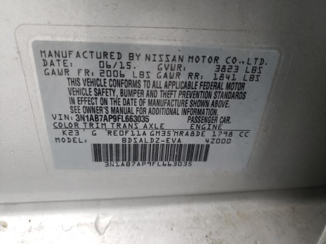 3N1AB7AP9FL663035 Nissan SENTRA S