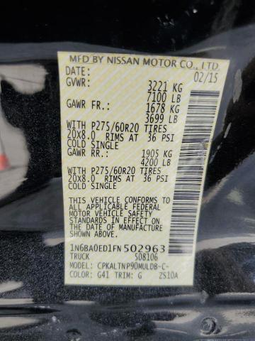1N6BA0ED1FN502963 Nissan TITAN S