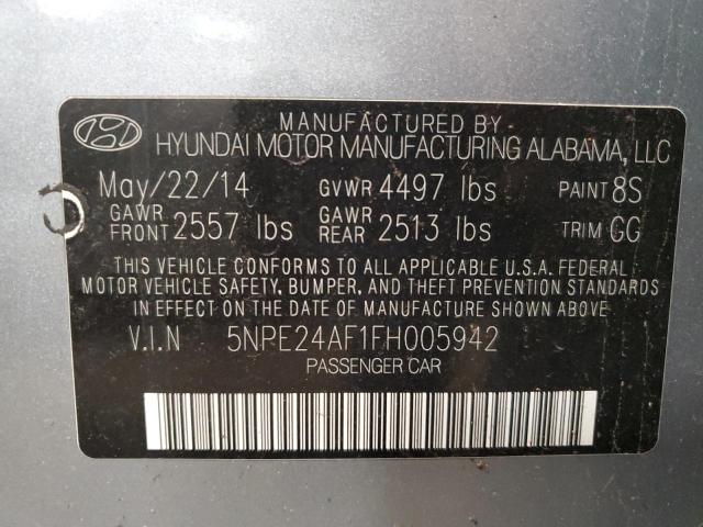 5NPE24AF1FH005942 Hyundai SONATA SE