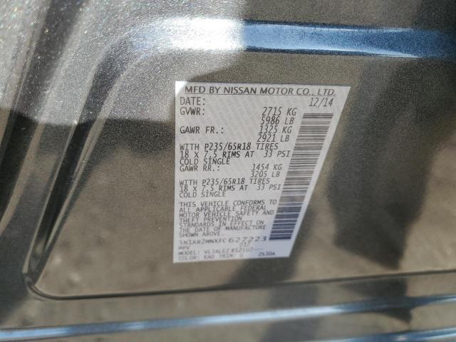 5N1AR2MNXFC627223 Nissan Pathfinder S