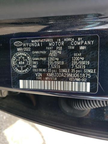 2022 HYUNDAI TUCSON LUX - KM8JDDA29NU061875