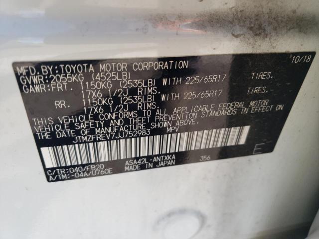 JTMZFREV7JJ752983 Toyota RAV4 LE