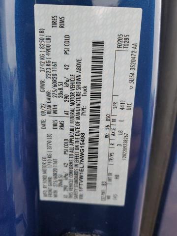 2022 FORD F150 LIGHT 1FTVW1EL7NWG15498