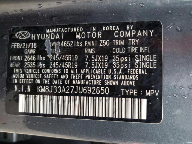 2018 HYUNDAI TUCSON VAL - KM8J33A27JU692650