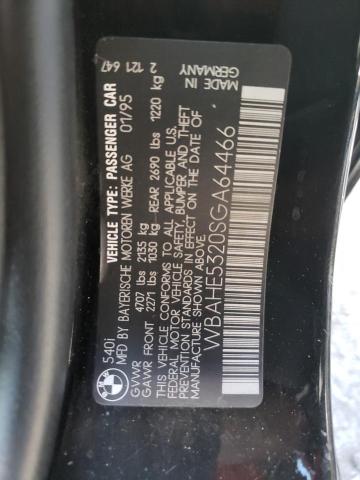 WBAHE5320SGA64466 Auction: COPART Lot: 69432383 Location: CA - LOS ANGELES WBAHE5320SGA64466 BMW 5 SERIES 1995 BLACK Photo 9