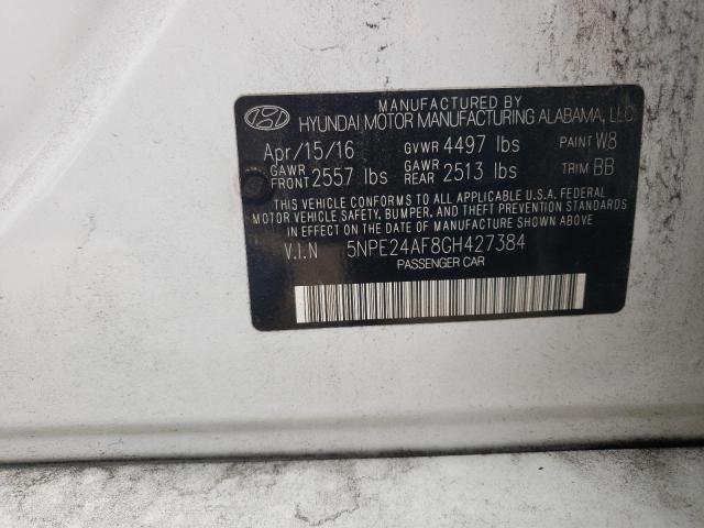 5NPE24AF8GH427384 | 2016 HYUNDAI SONATA SE