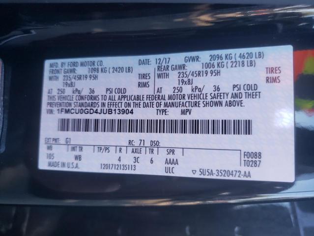 2018 FORD ESCAPE SE - 1FMCU0GD4JUB13904