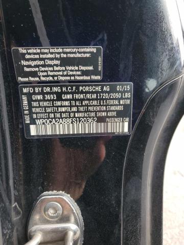 2015 PORSCHE BOXSTER WP0CA2A88FS120362