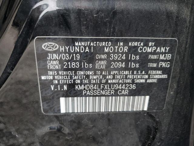 VIN KMHD84LFXLU944236 2020 HYUNDAI ELANTRA no.12